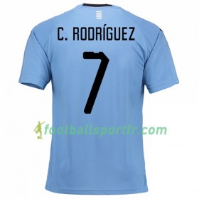 Tenue Uruguay C.Rodgrizuez 7 Domicile Coupe du monde 2018 Maillot de Foot